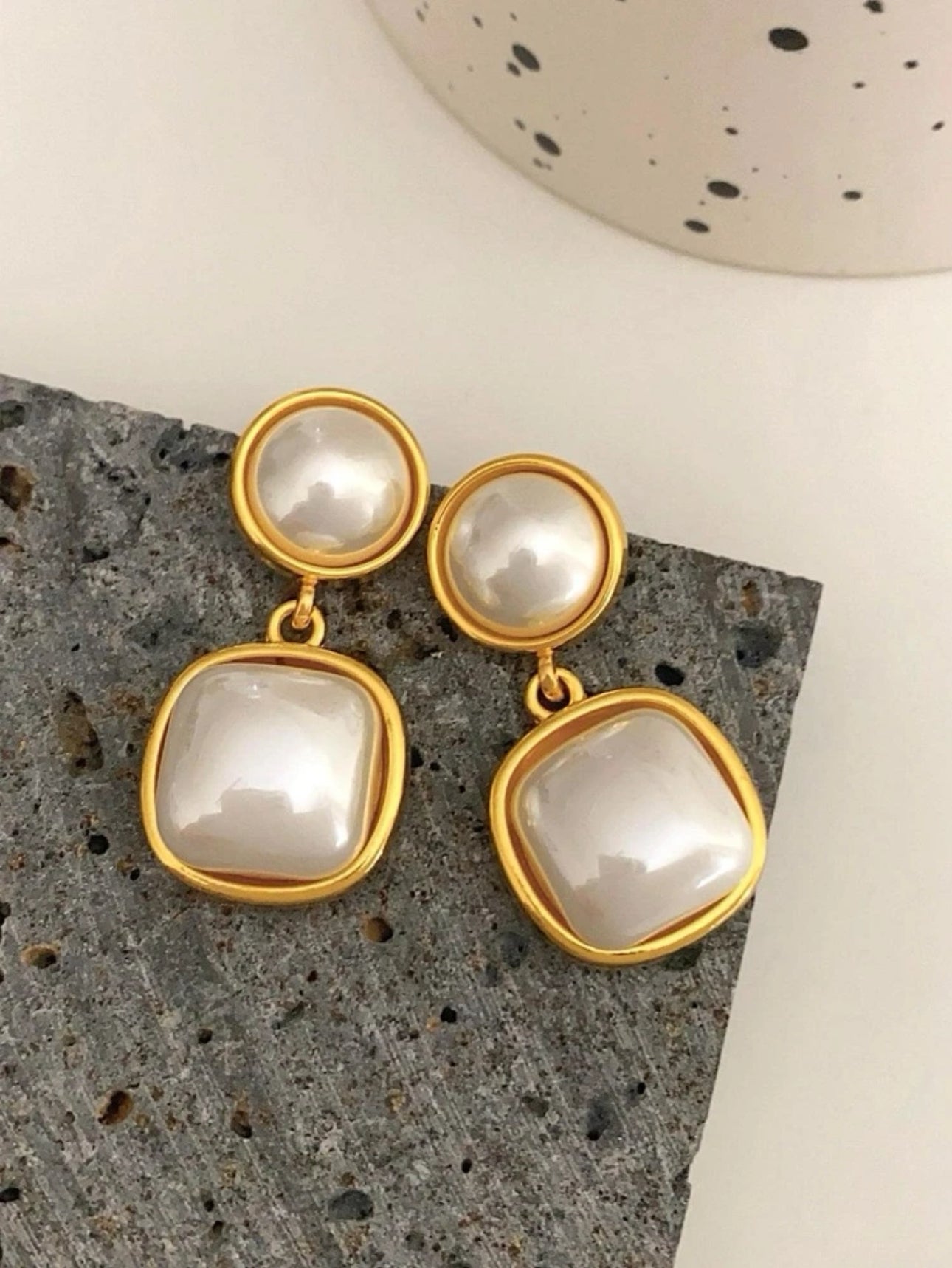 Pearl Duo Drop Earrings