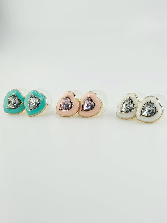 Pastel Heart Studs