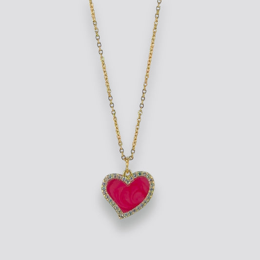 Ruby Heart Necklace