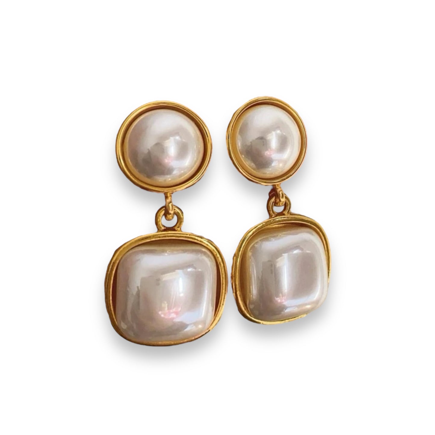 Pearl Duo Drop Earrings