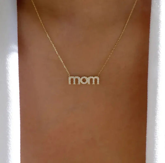 “mom” necklace