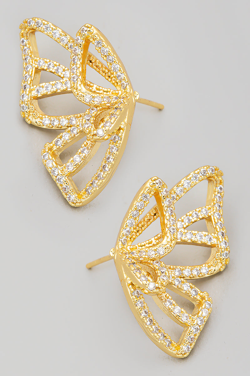 Pavé Butterfly Studs