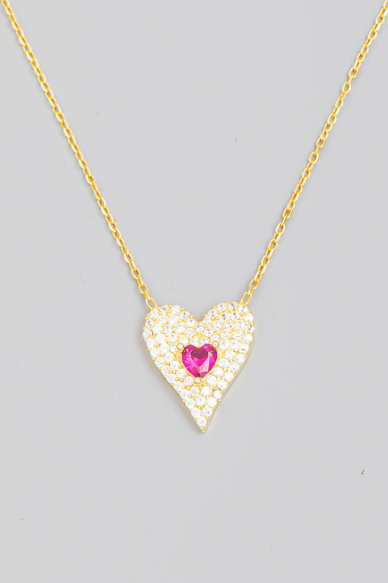 Ruby Heart Necklace